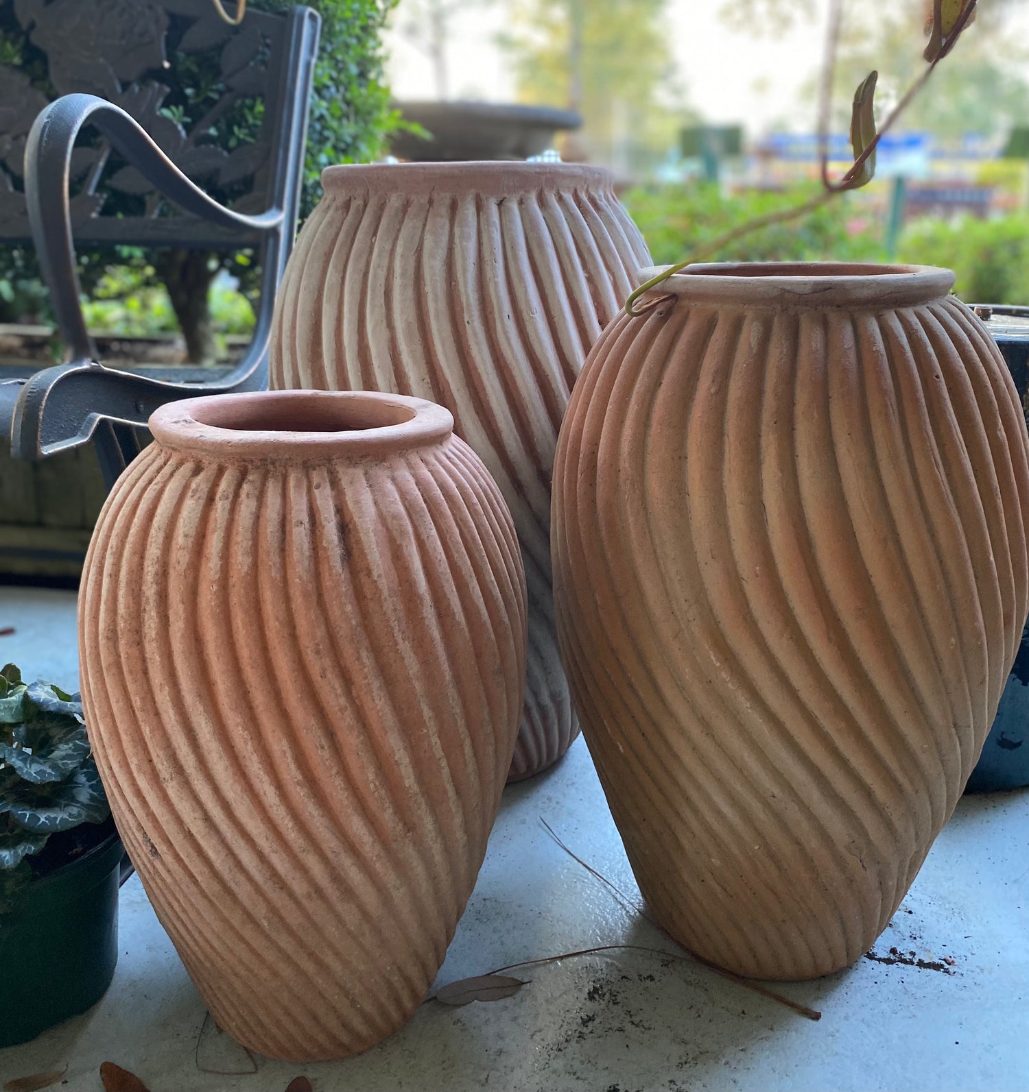 Terracotta Pots - Spiral Ribbed