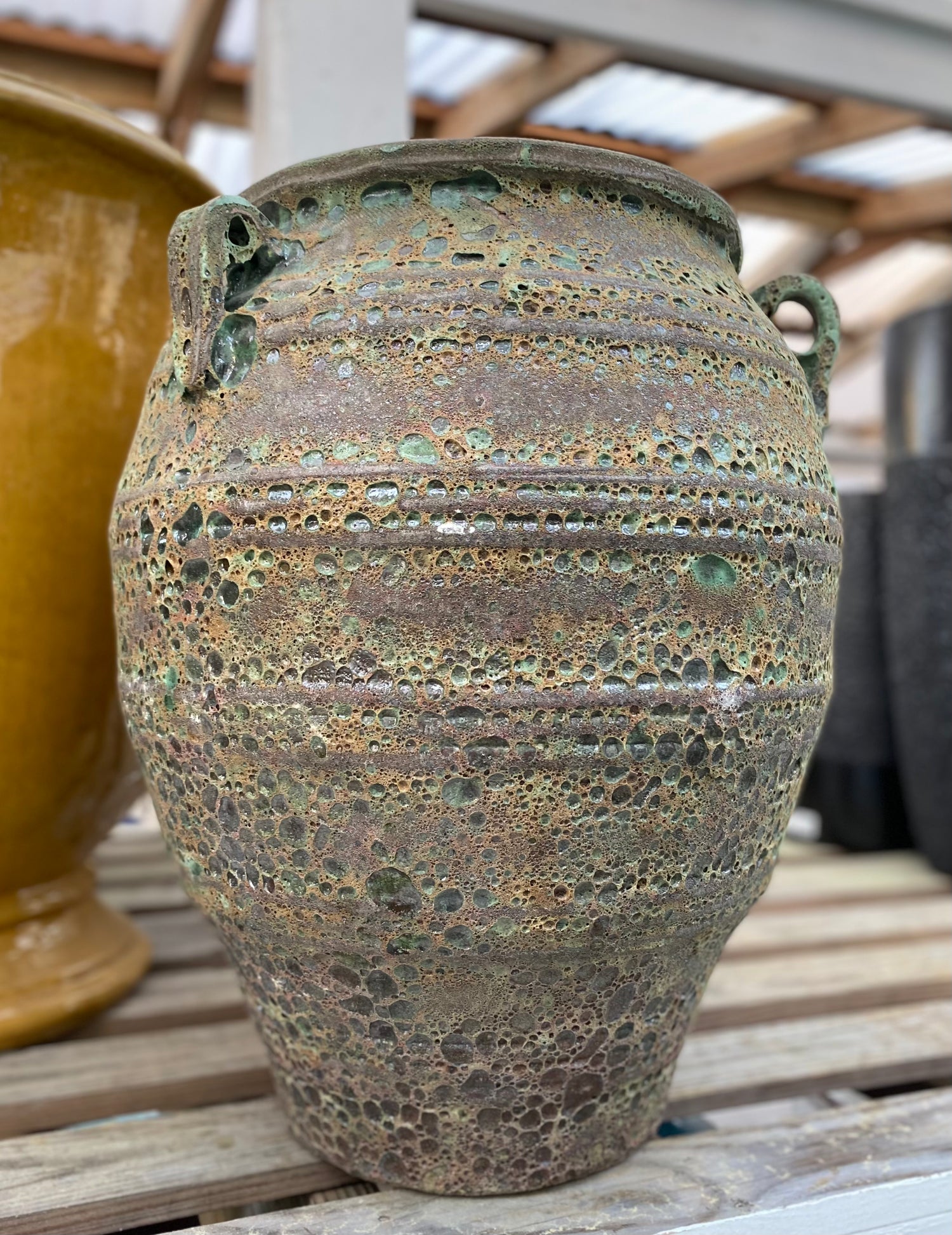 Ancient Lava Glaze Planter
