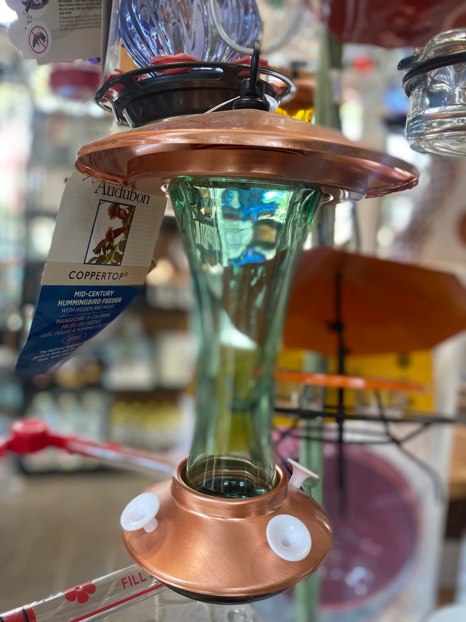 Audubon Coppertop Mid-Century Hummingbird Feeder