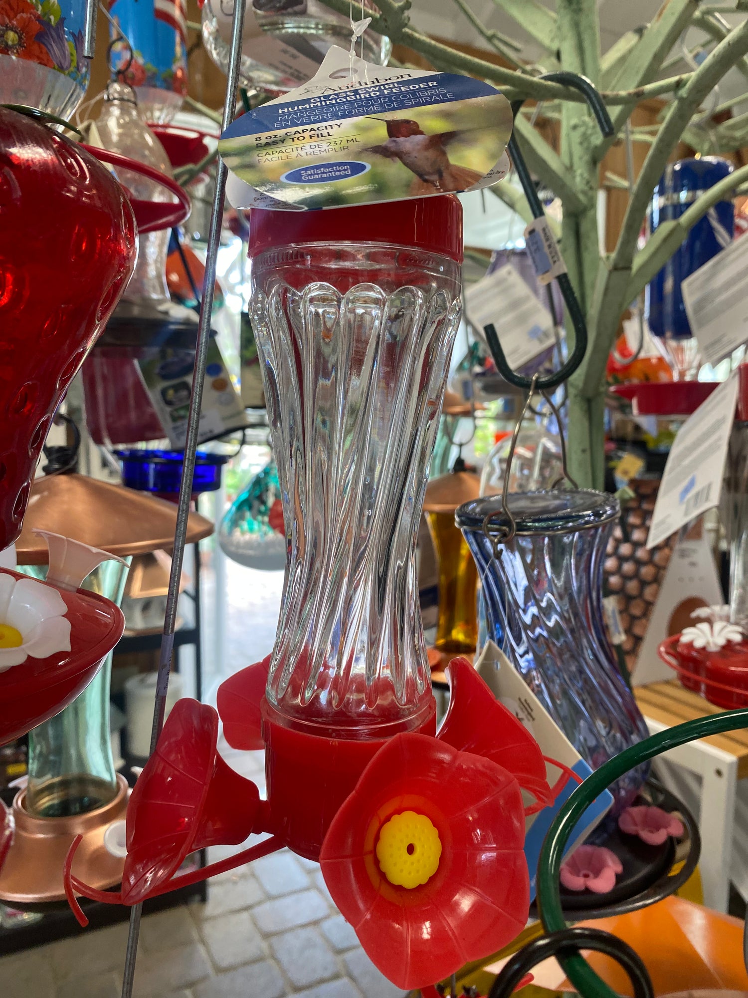 Audubon Spiral Glass Hummingbird Feeder - 8oz