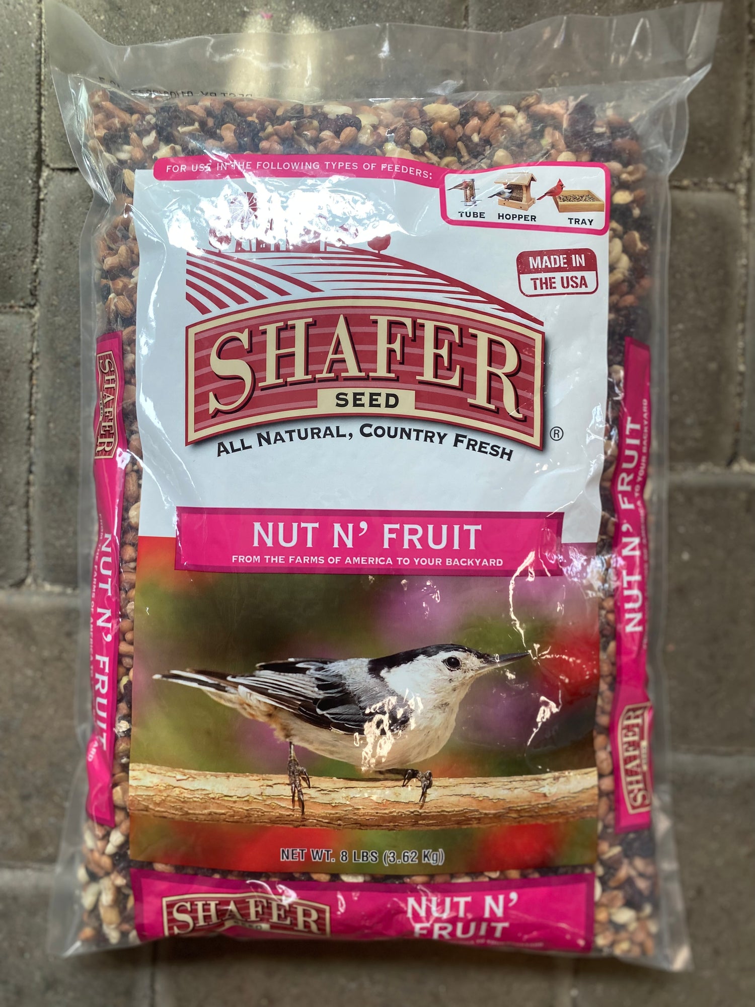 Shafer Seed Nut N' Fruit Bird Food - 8lb