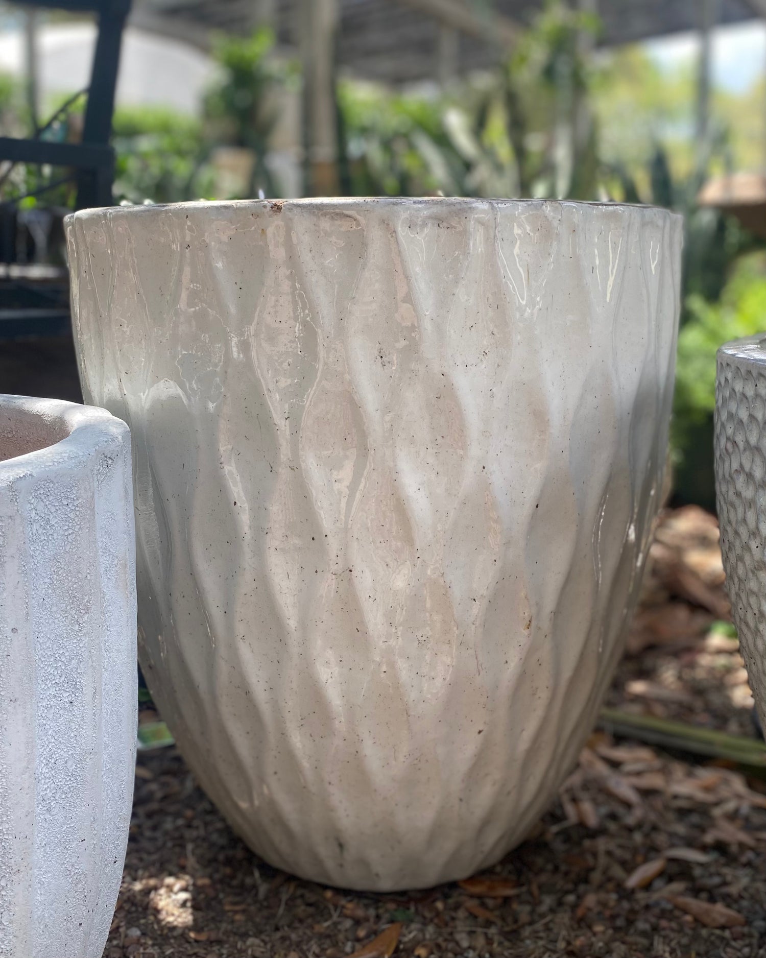 Ivory Cascade Planter