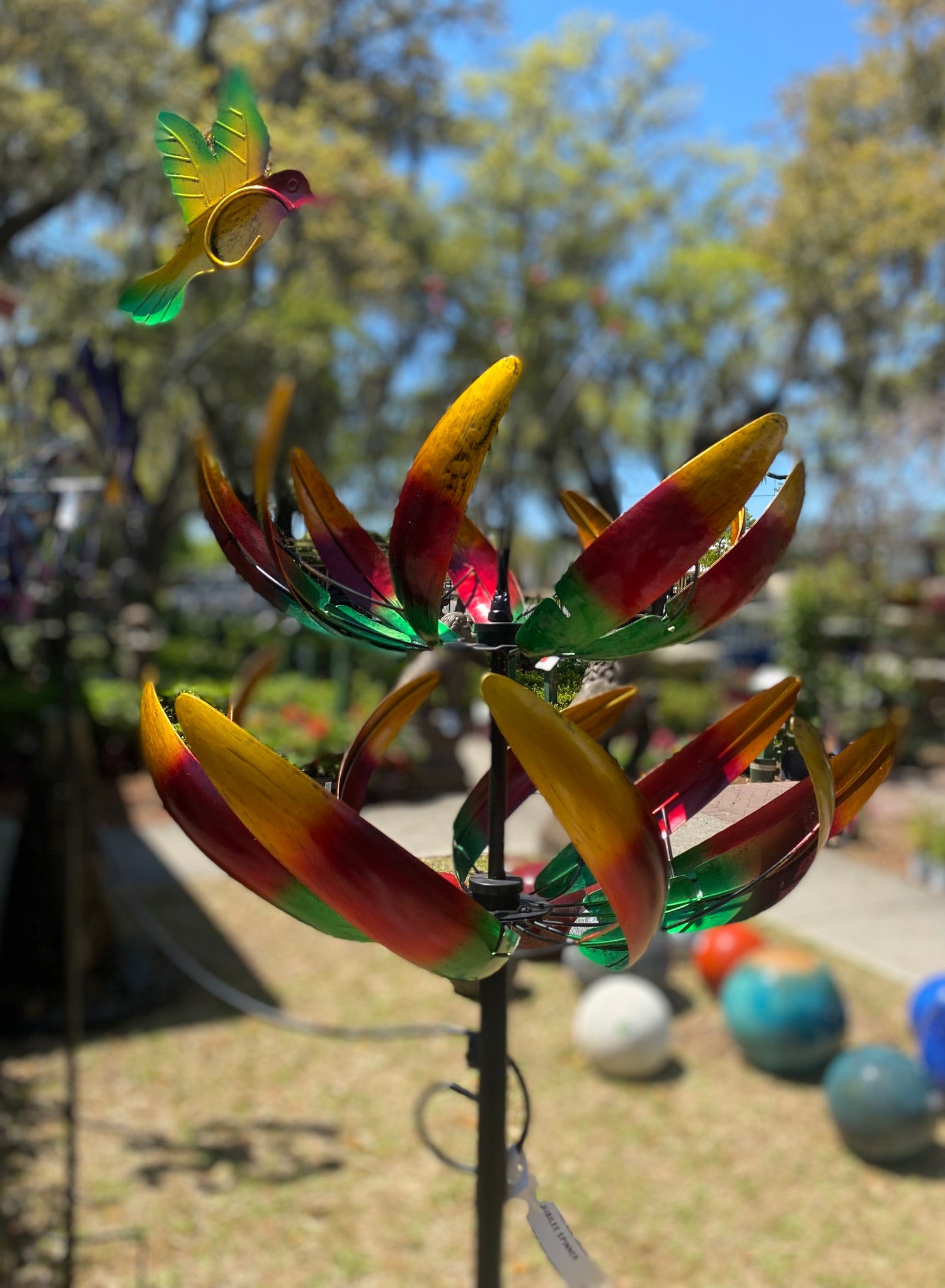 Jubilee Garden Wind Spinner with Hummingbird