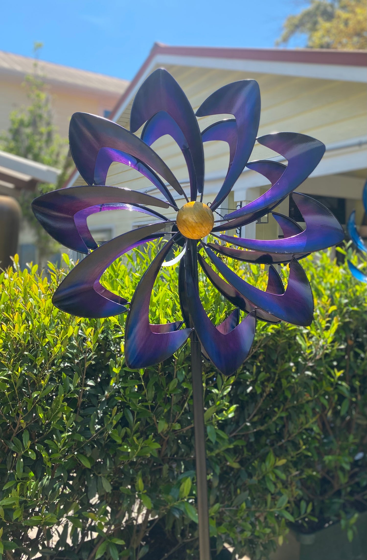 Purple Flower Wind Spinner - Dual Blade
