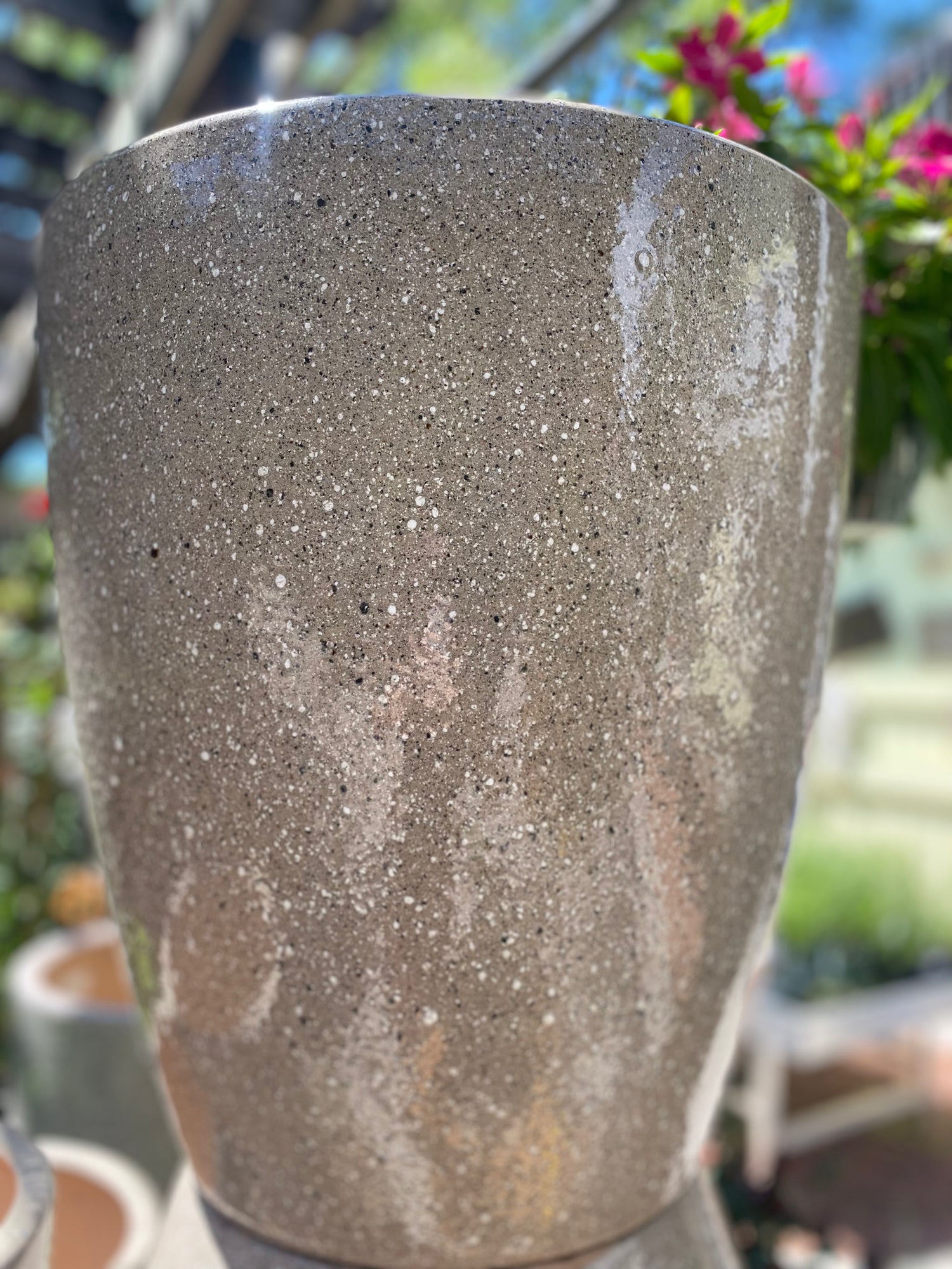 Speckled Granite Glazed Planter