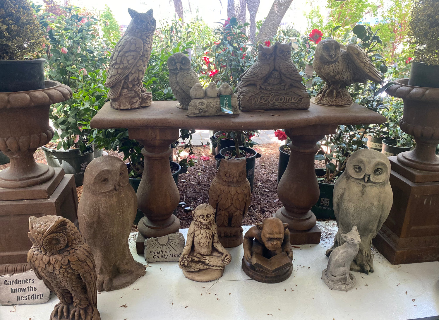 Stone Owl & Garden Creature Collection