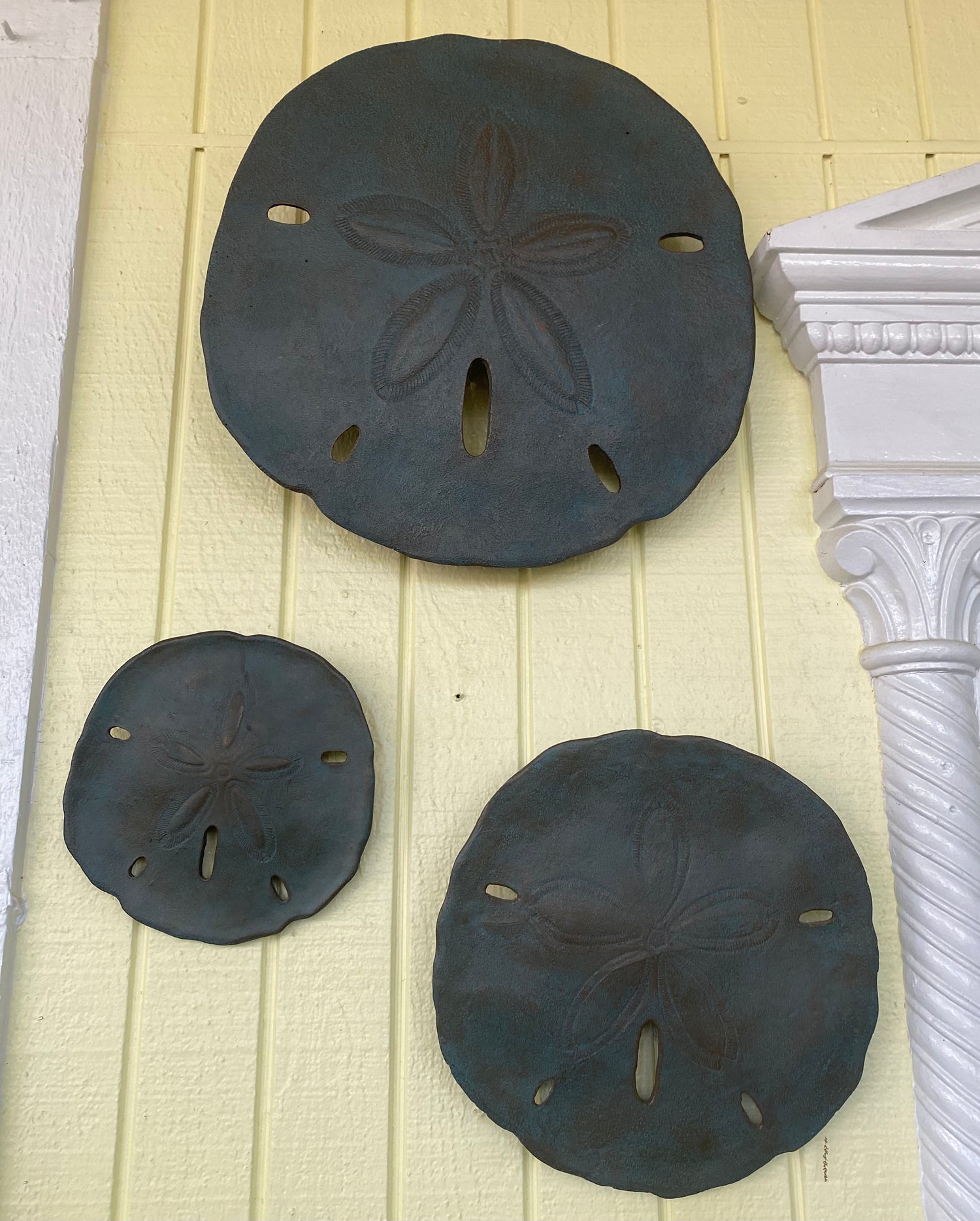 Coastal Sand Dollar Wall Art - Set of 3 (sold individually or together)