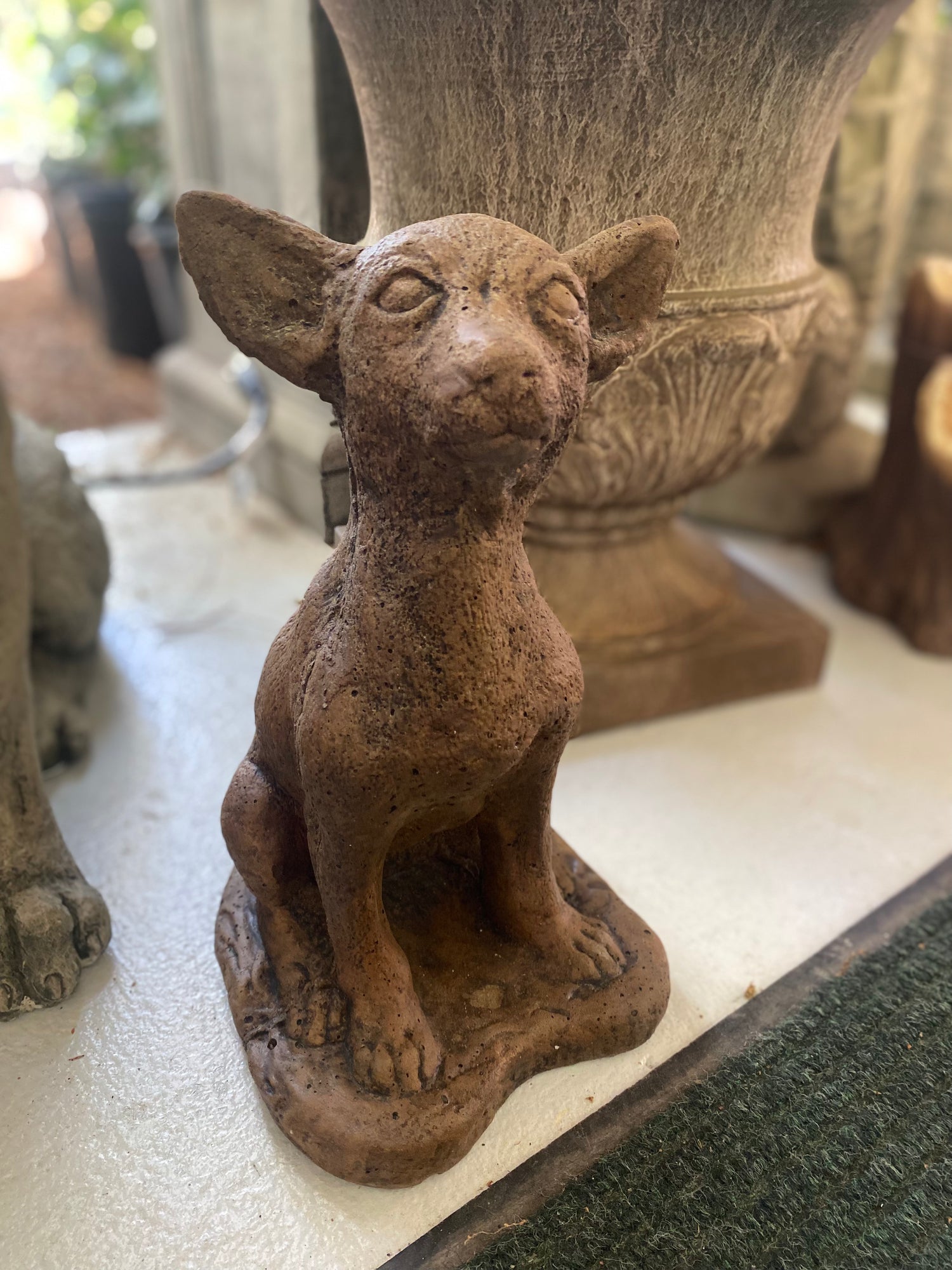 Rustic Chihuahua Garden Statue