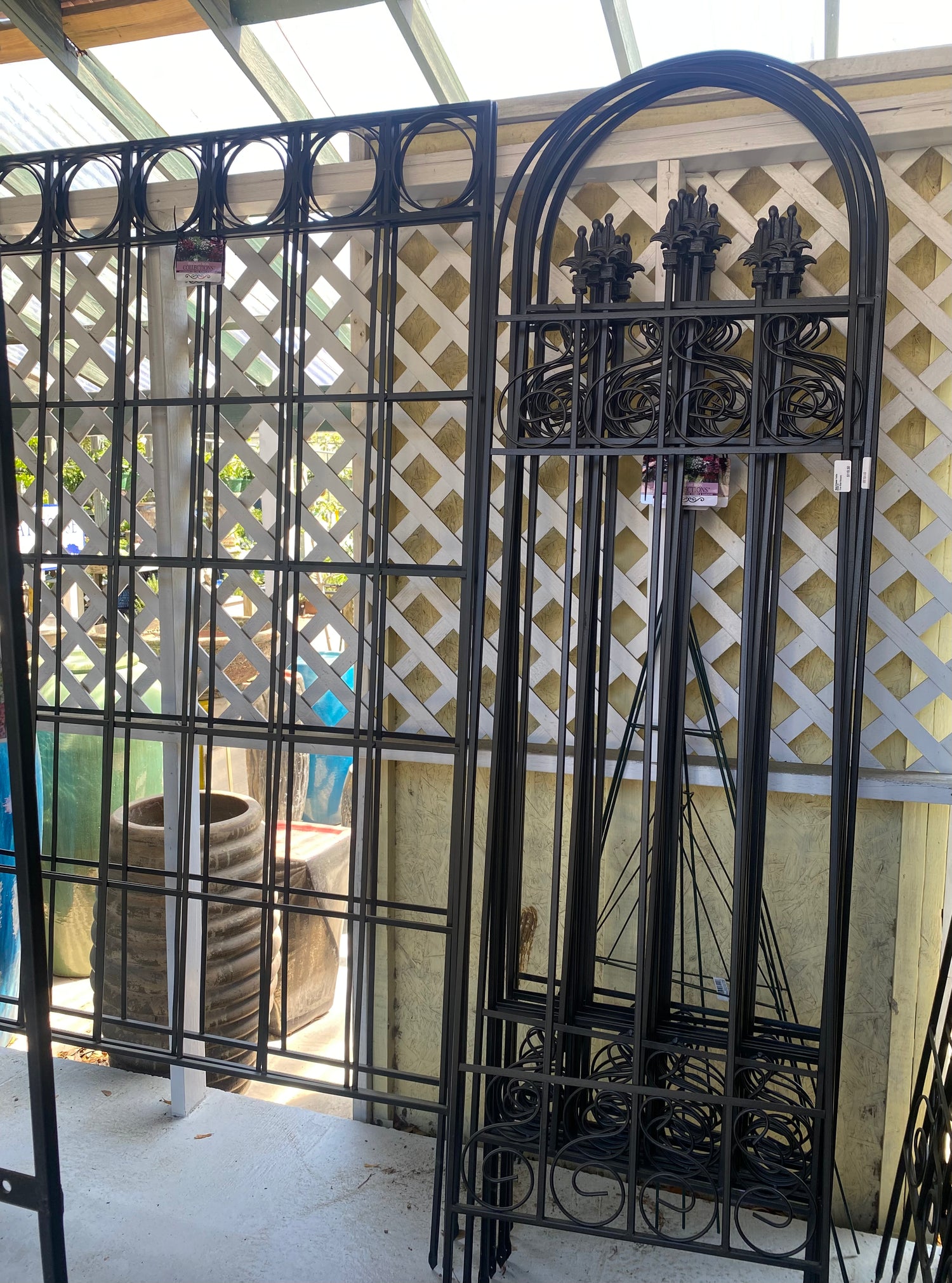 Wrought Iron Garden Trellises