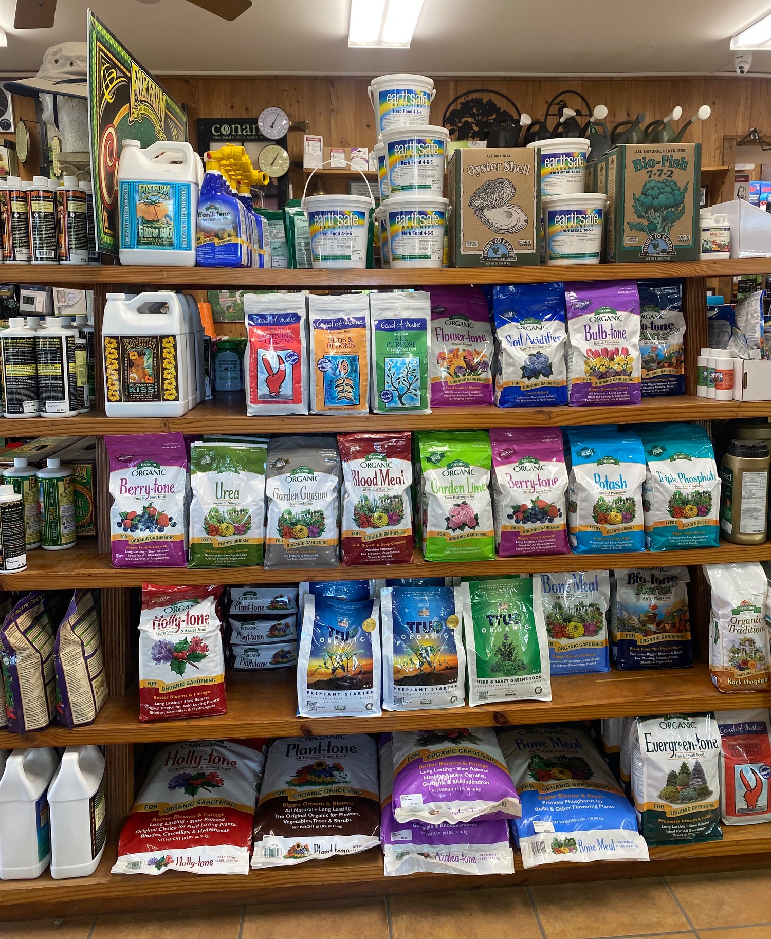 Premium Garden Fertilizers & Soil Amendments Display