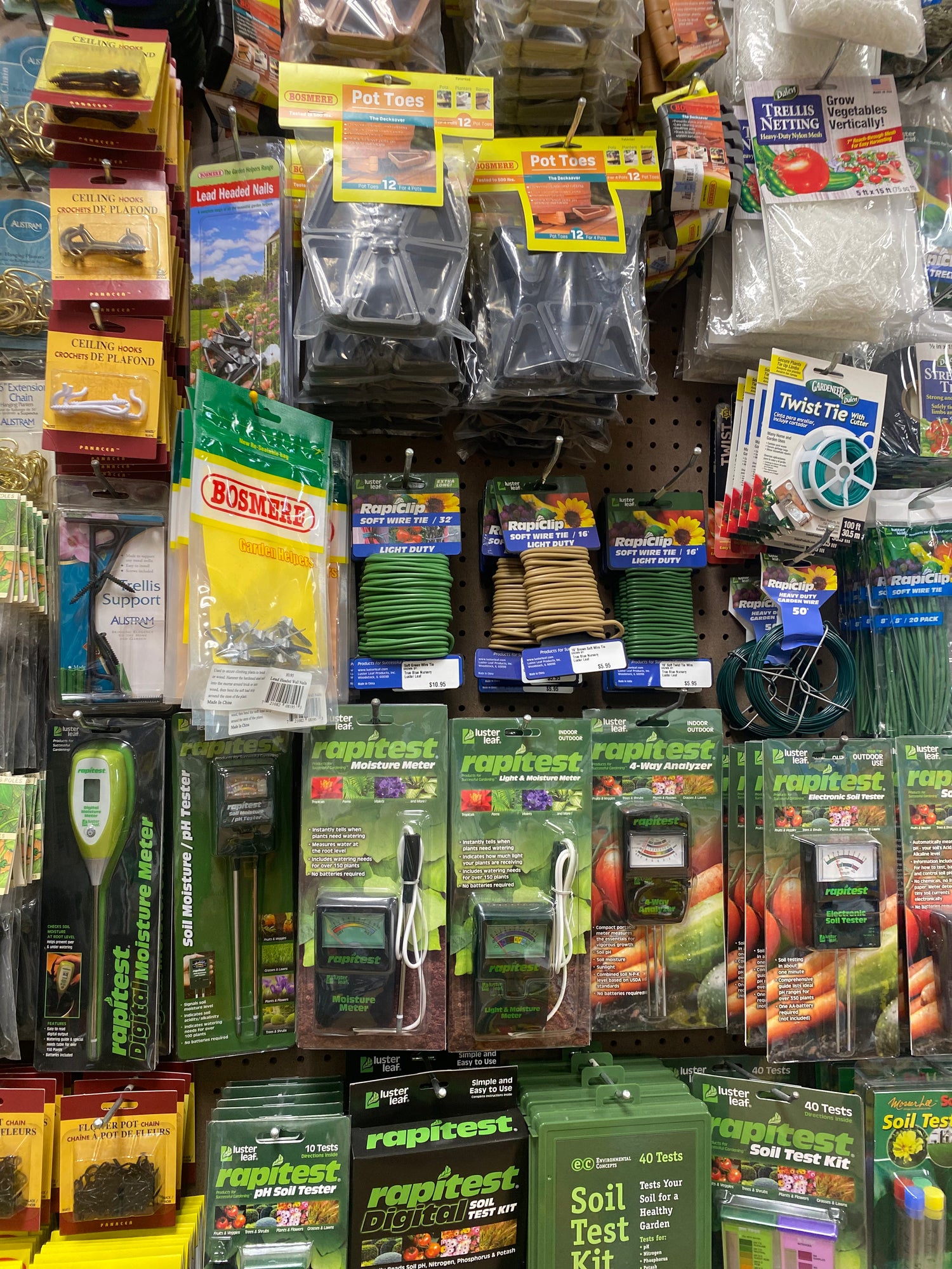 Garden Accessories & Soil Tools Display