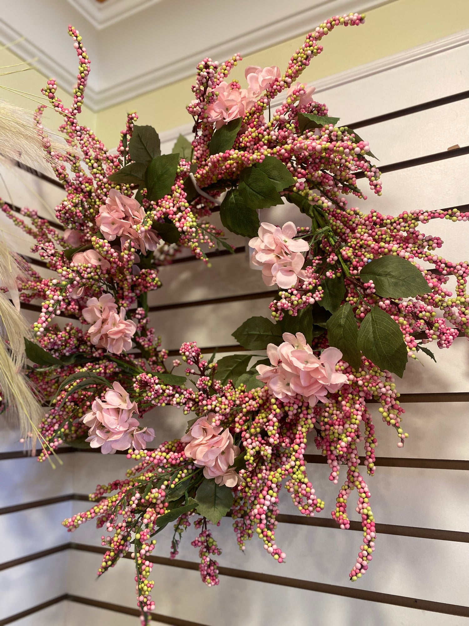 Blush Berry & Hydrangea Wreath