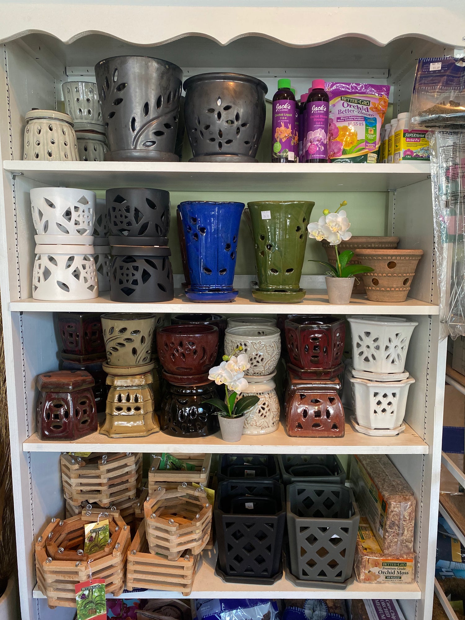 Orchid Pots, Decorative Planters, and Growing Supplies