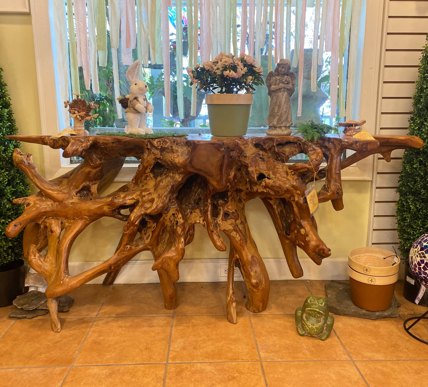 Handcrafted Teak Root Console Table - Java Collection
