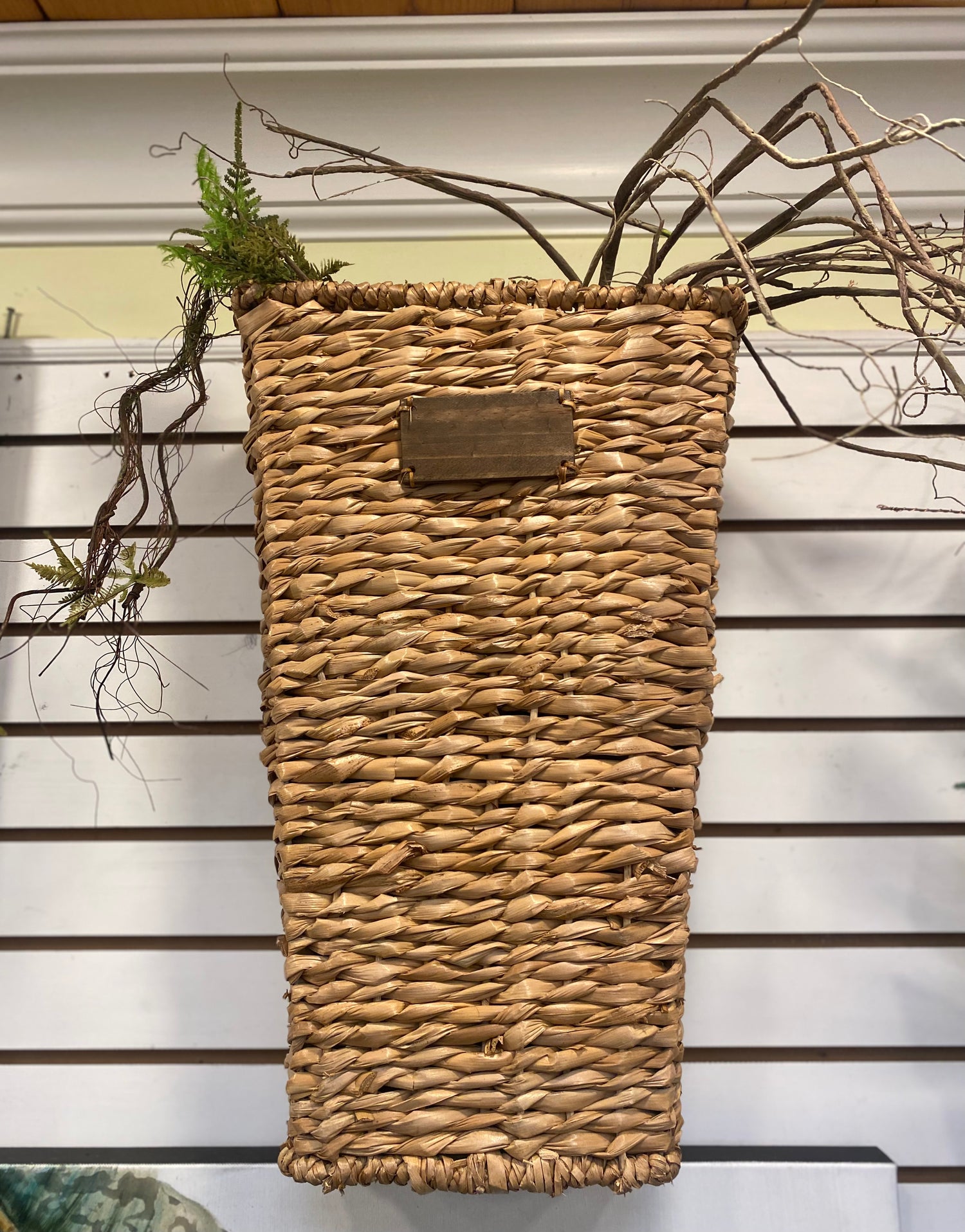 Handwoven Wall Basket Planter