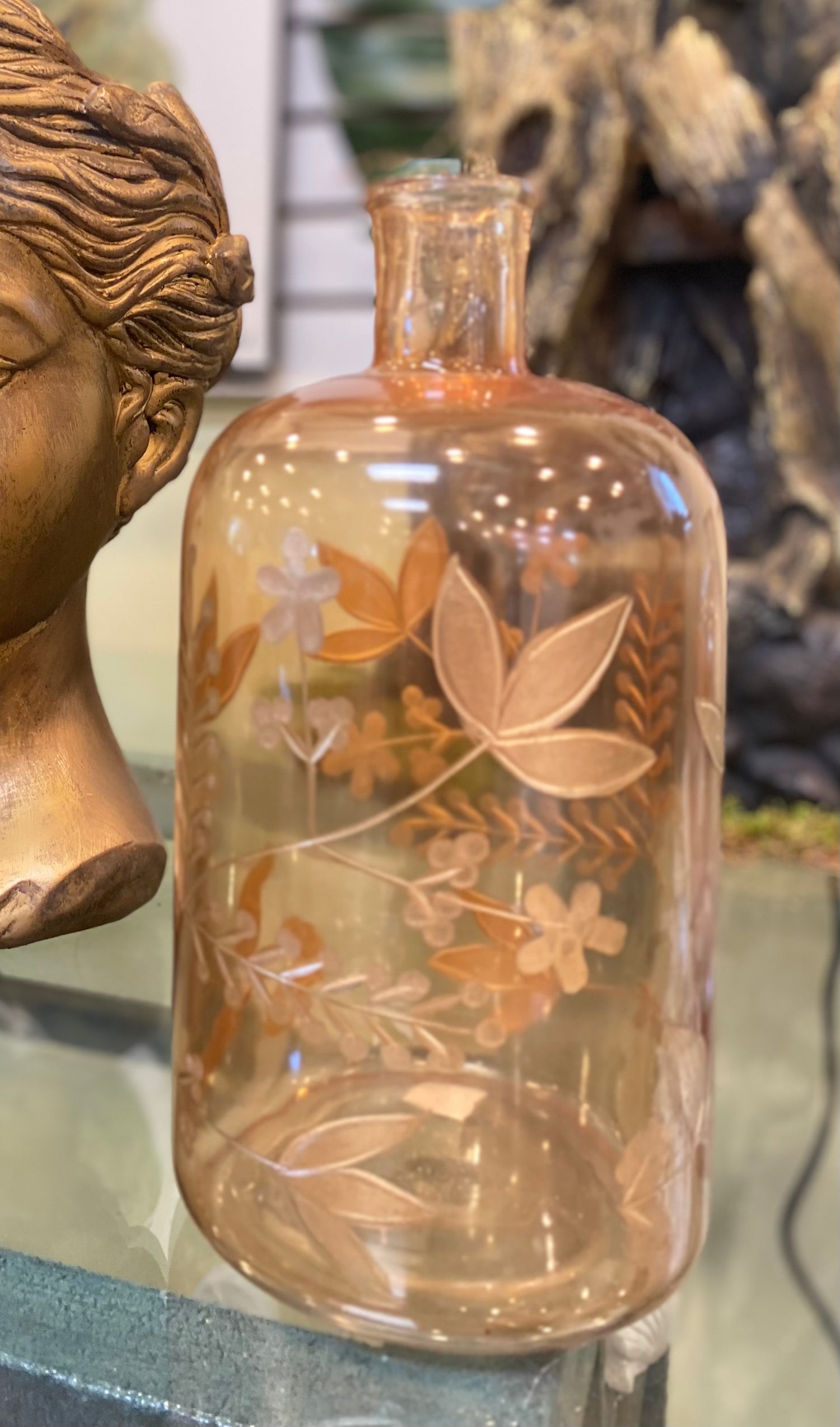 Blush Botanical Glass Vase