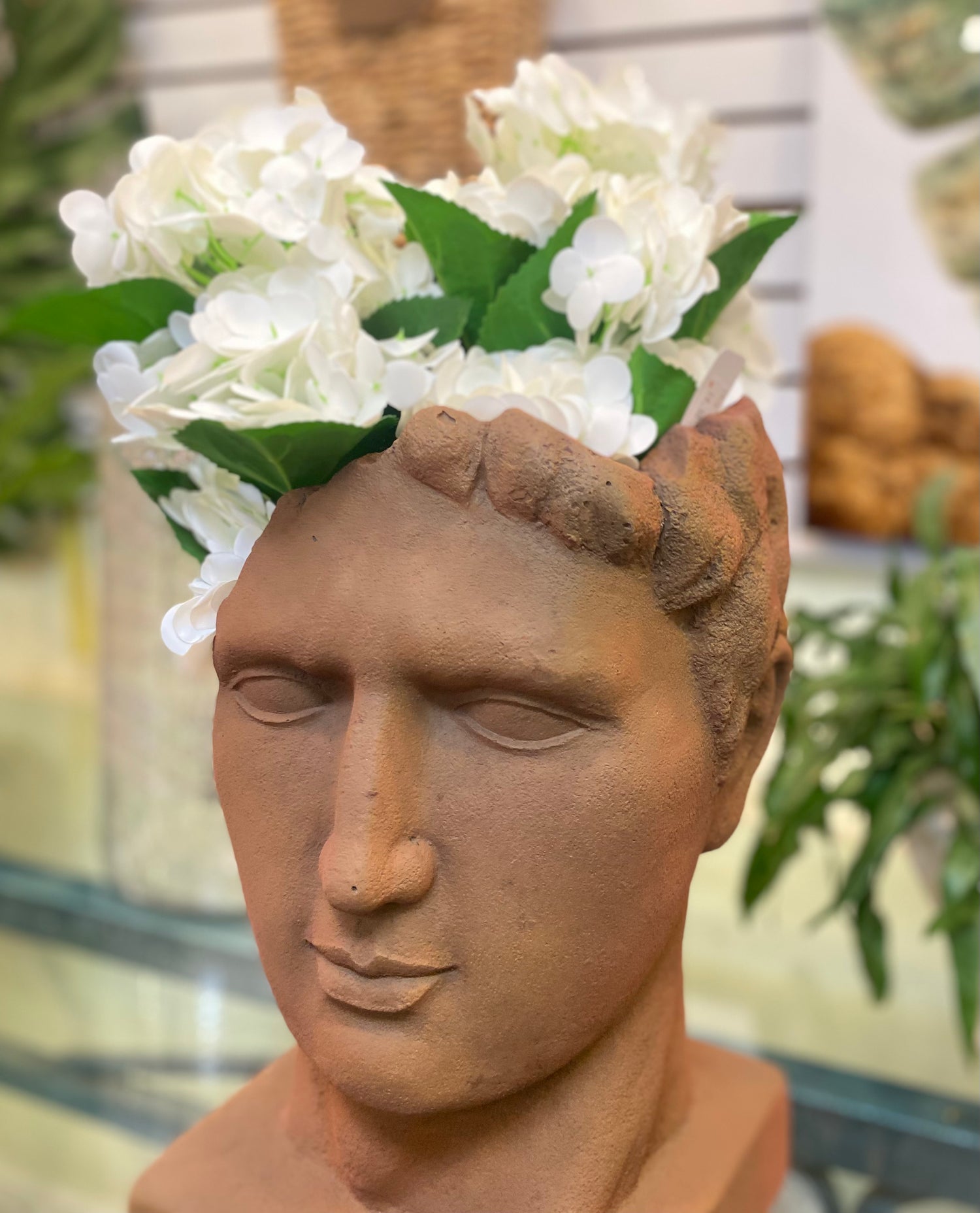 Terracotta-Style Classical Head Planter