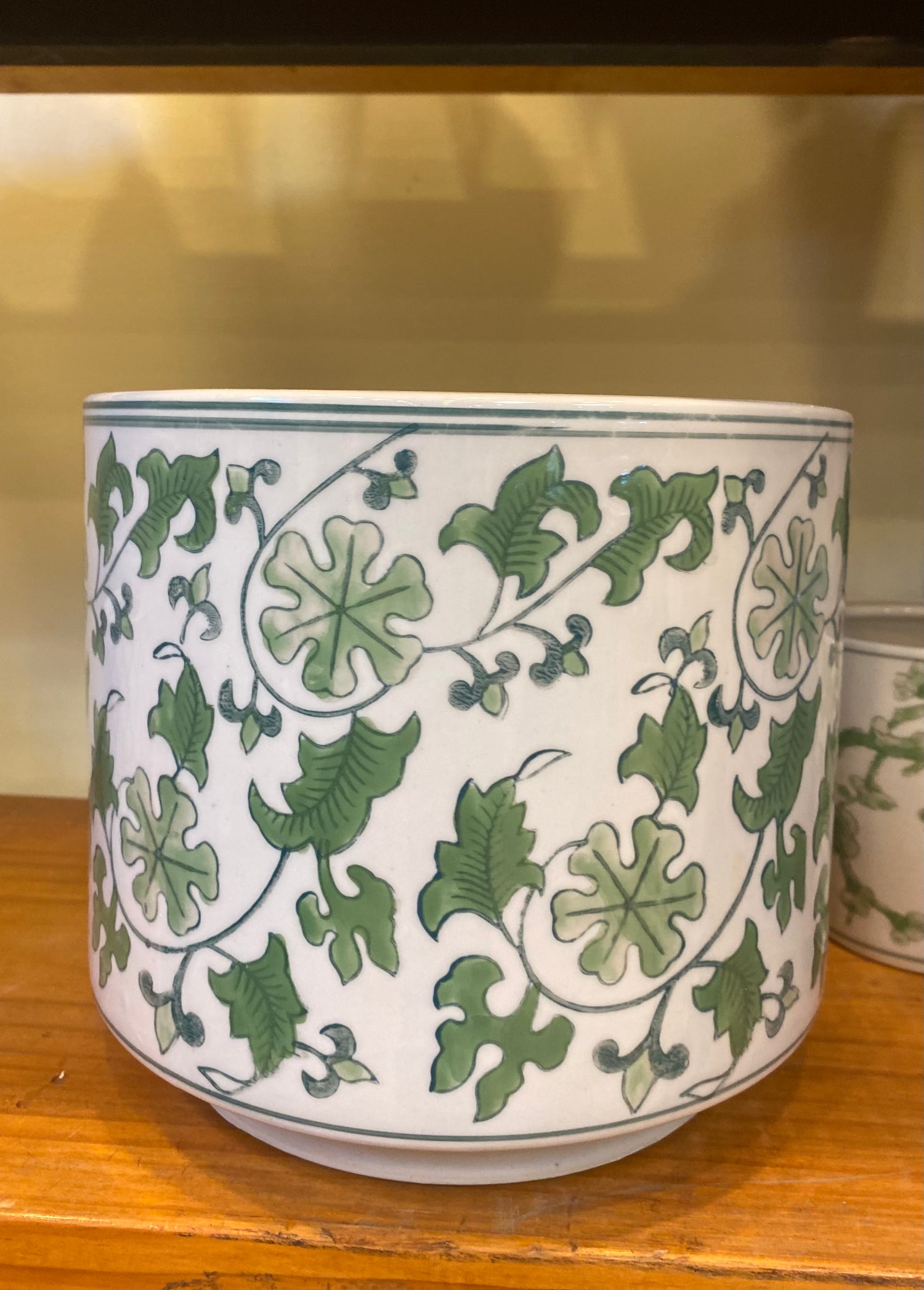 Green Vine Ceramic Planter