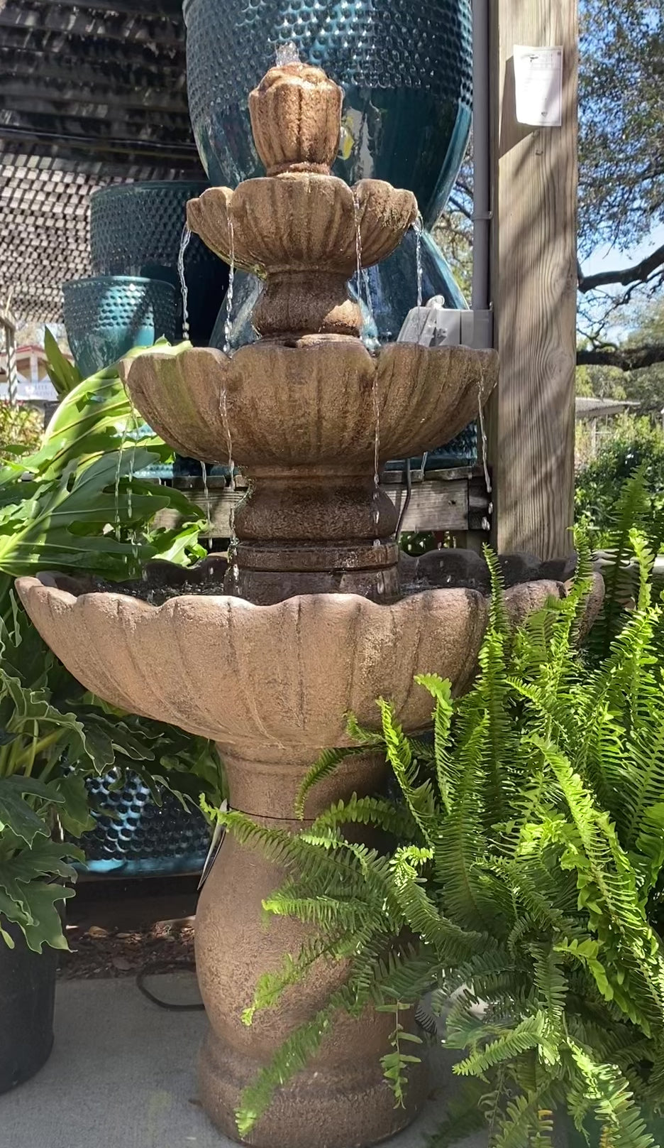 Three Tiered Scalloped Fountain